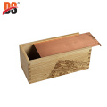 DS Custom 100% Solid Wood Push Pull Cover Wine Gift Package Wooden Box